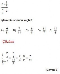 Rasyonel Sayılar İle İlgili Çözümlü Sorular KPSS